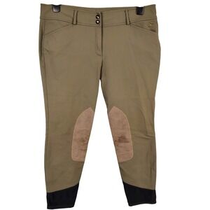 RJ Classics Womens SZ 34R Gulf Breeches Olive Green Nylon Equestrian Gorpcore
